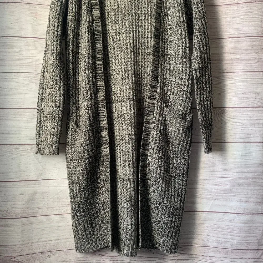 Ashley by 26 International Long Knit Sweater Open Front Pockets Size Medium